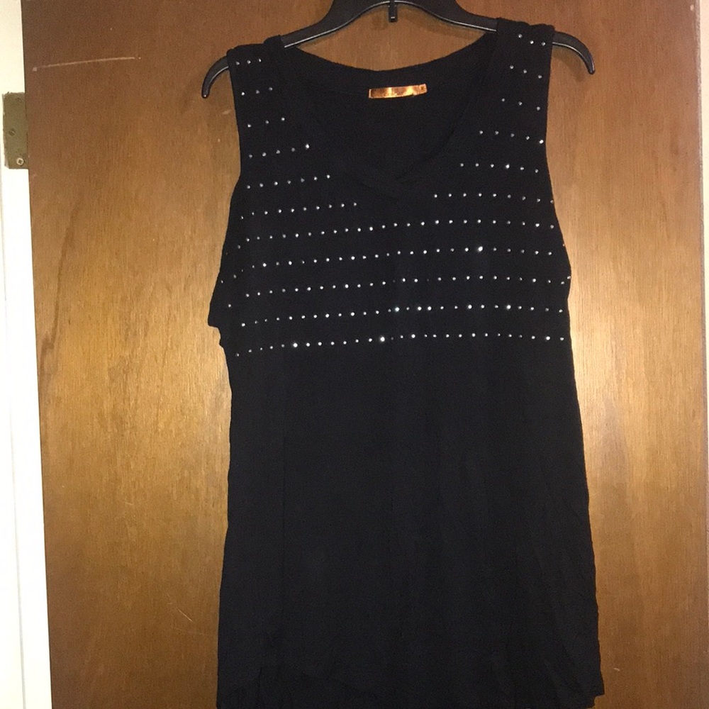 Black sparkle/studded top